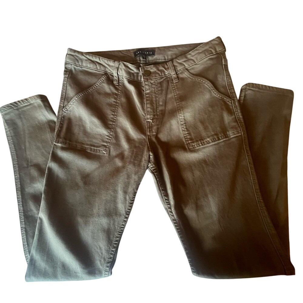 Sanctuary Women‎ Olive Green  Utility Cargo Pants Size 31 Mid Rise Slim Fit